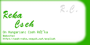 reka cseh business card